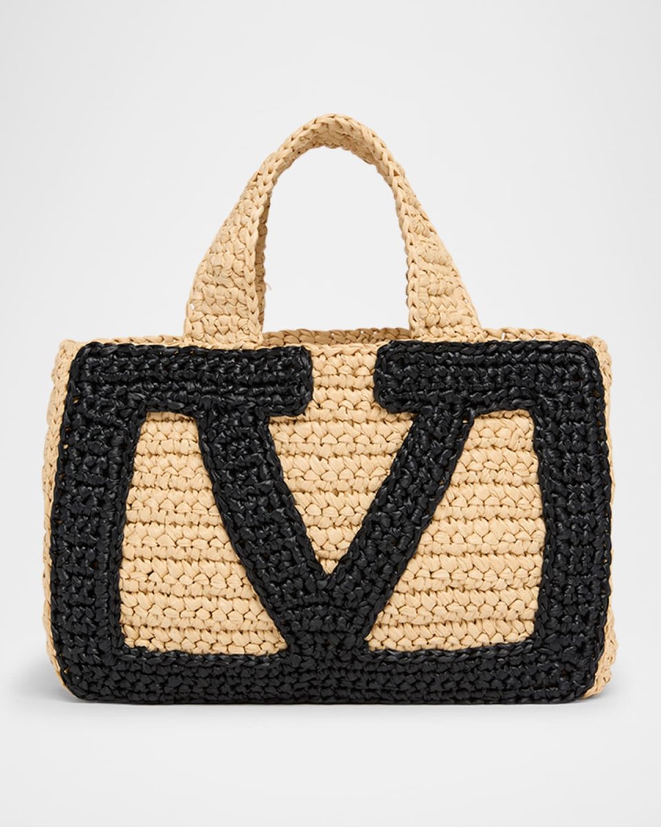 Viva Superstar Crochet Raffia Small Tote Bag